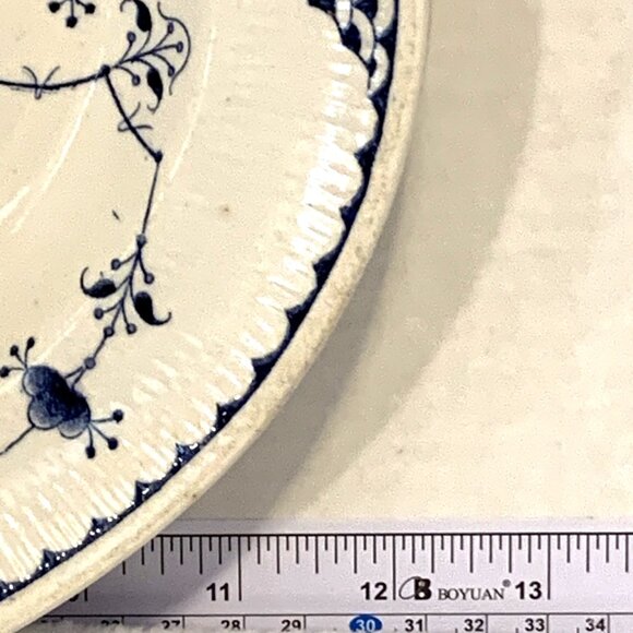 Furnivals Denmark Blue - 12" Vintage Blue and White Oval Platter. - Picture 4 of 5